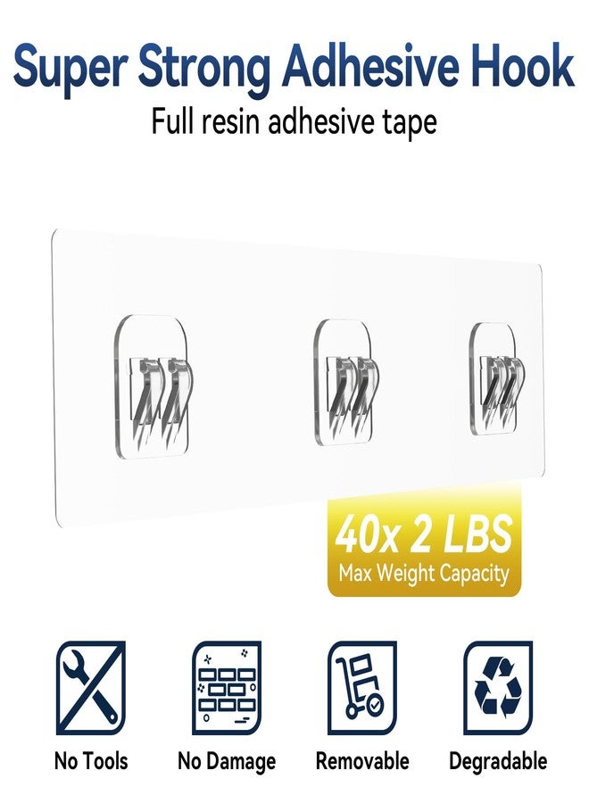 YASONIC Shower Caddy Adhesive, No Drill Bathroom Shower Organizers, with Removable Hooks, Rust Proof Shower Shelves, Wall-Mounted Shower Holder, Black, 2 Pack - Image 5