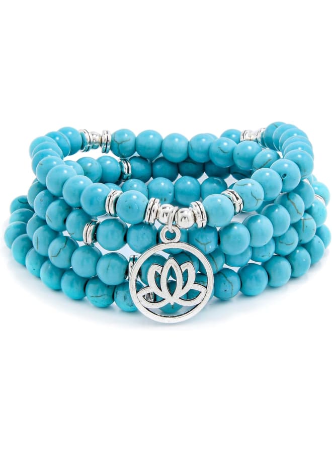 Lotus Flower Gifts Mala Beads 108 Healing Bracelet Necklace Meditation Accessories  - Image 1