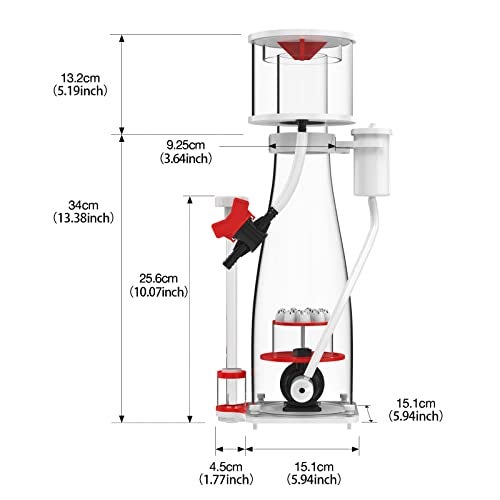 MagTool Aquarium in-Sump DC Protein Skimmer, with Controllable DC Pinwheel Pump for Up to105-135Gal Reef Tank (N130 Plus) - Image 4