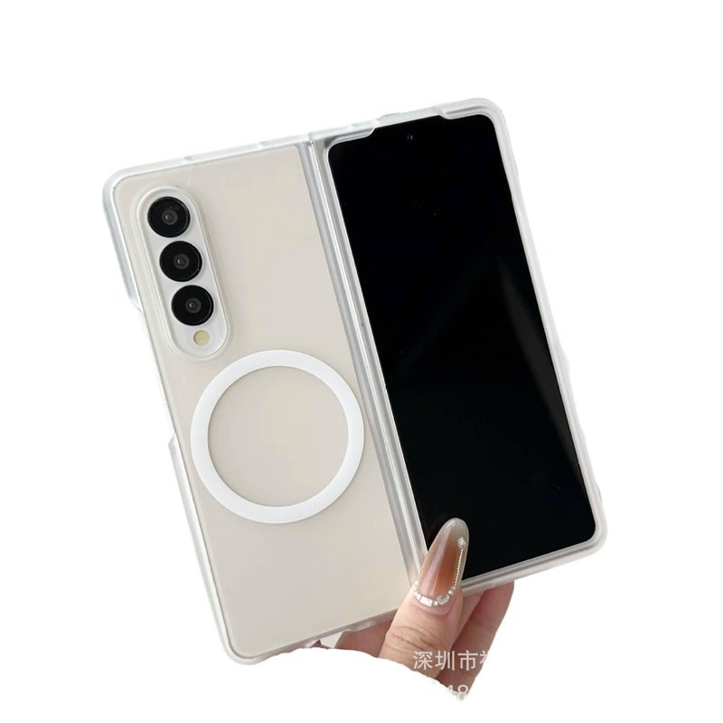 غطاء MagSafe | Frosted Clear | PC | ملمس بلوري غير لامع | ملمس ناعم للبشرة | لـ Samsung Galaxy Z Fold 7 - Image 1