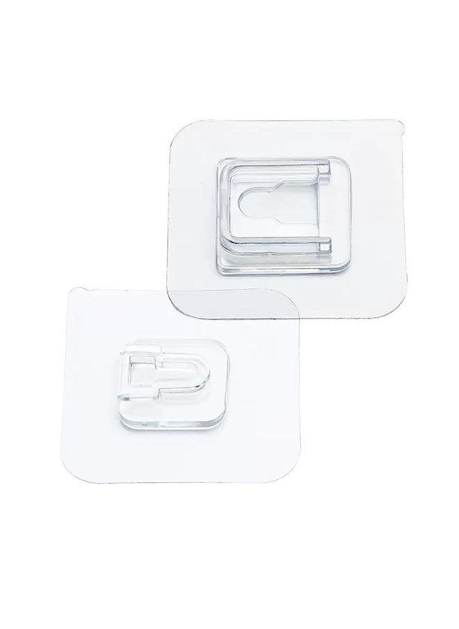 Thoraya Clear Double Sided Adhesive Wall Hooks Waterproof Adhesive Wall Hooks Traceless Wall Mount Sticky Hook for Bathroom Kitchen  - Image 3