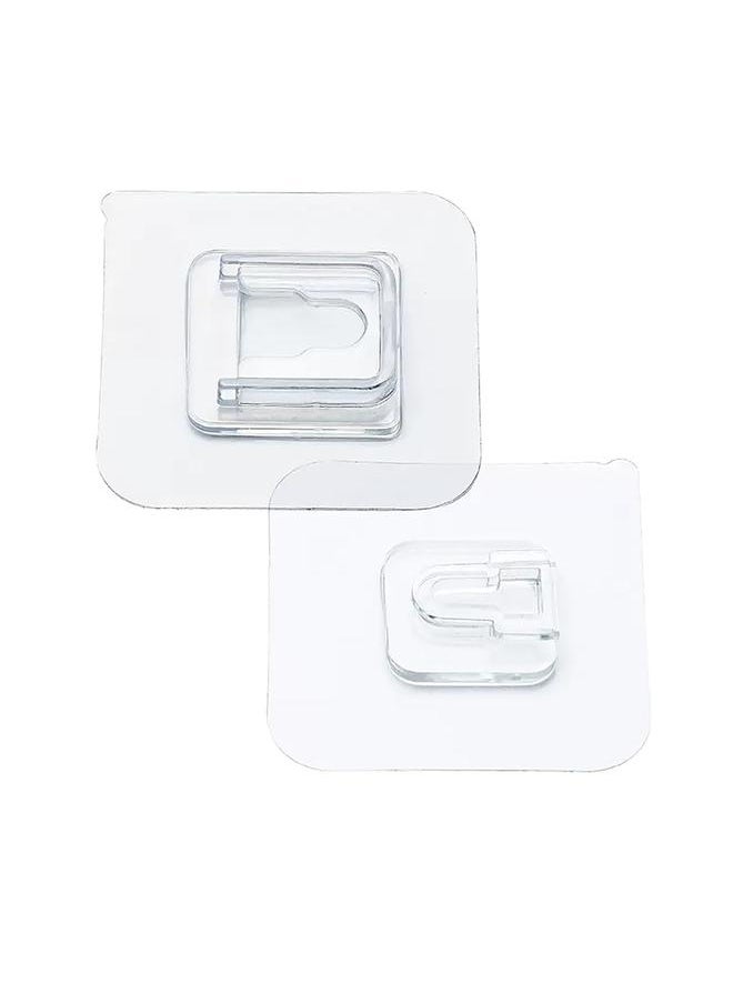 Thoraya Clear Double Sided Adhesive Wall Hooks Waterproof Adhesive Wall Hooks Traceless Wall Mount Sticky Hook for Bathroom Kitchen  - Image 4