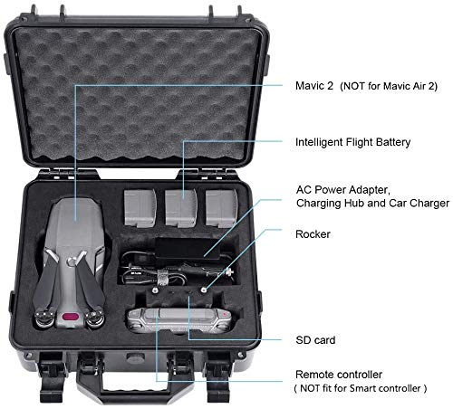 Smatree 13.4L Hard Carrying Case Compatible for DJI Mavic 2 Pro/Mavic 2 Zoom Fly More Combo(Upgrade Edition), Waterproof Hard Case for DJI mavic 2 pro/Zoom and Accessorie(Not fit for Smart Controller) - Image 3