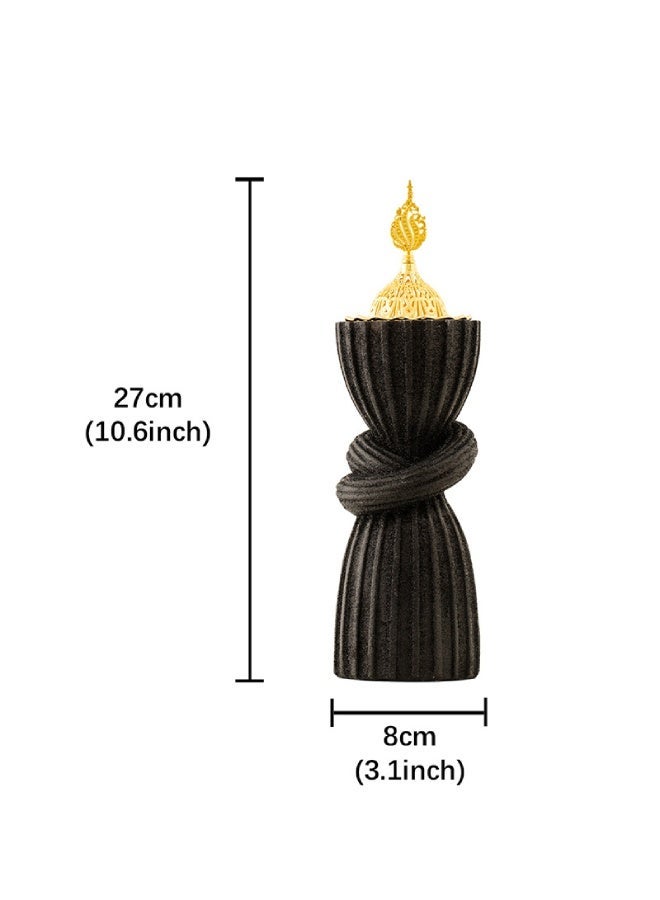 Resin Aroma Diffuser Handheld Incense Burner – Sequin Curtain Design Candle Holder Home Decor Gift - Image 2