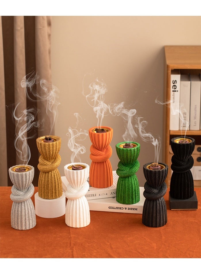 Resin Aroma Diffuser Handheld Incense Burner – Sequin Curtain Design Candle Holder Home Decor Gift - Image 5
