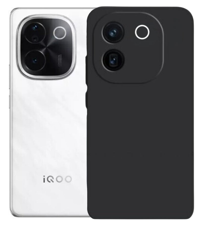 SPAZY CASE® iQOO Z9s Pro 5G Back Cover | Soft Silicone Slim Back Case Cover for iQOO Z9s Pro 5G - Black - Image 1