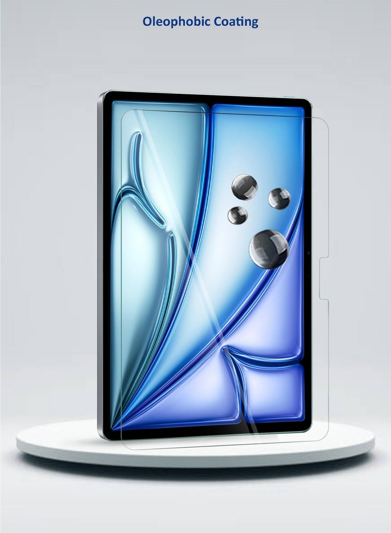 دبليو تيك ابل ايباد اير 13 5 جي 2024 13 بوصة سلسلة بريميوم منحنية الحواف غطاء كامل واقي شاشة زجاجي مقسى - شفاف - Image 5