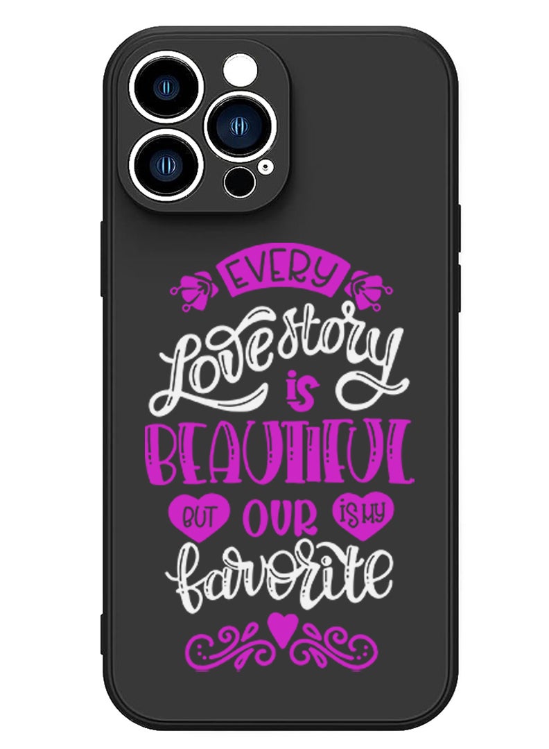 Theodor Protective Slim Fit Case Liquid Silicone Cover with Full Body Protection Anti-Scratch Shockproof Case For iPhone 14 Pro Max Black  - Expedition - Image 1