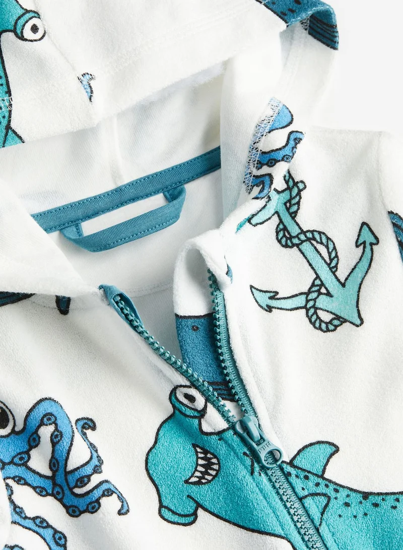 H&M Kids Sea Creatures Print Hoodie Gown