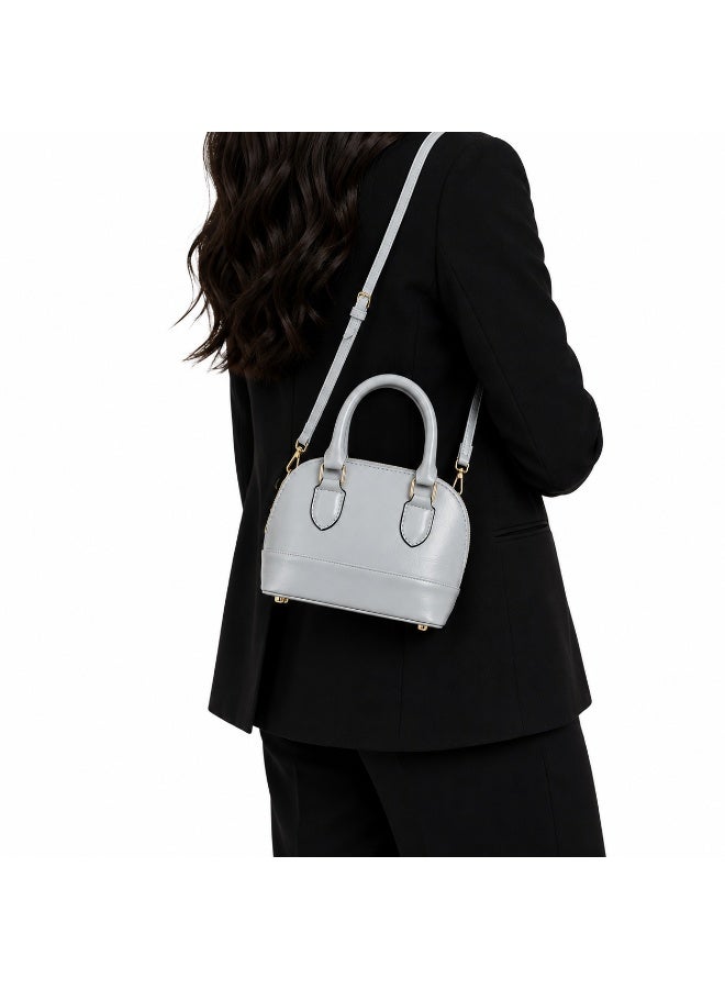 Elegant Women's Top Handle Handbag with Adjustable & Detachable Shoulder Strap - Image 1