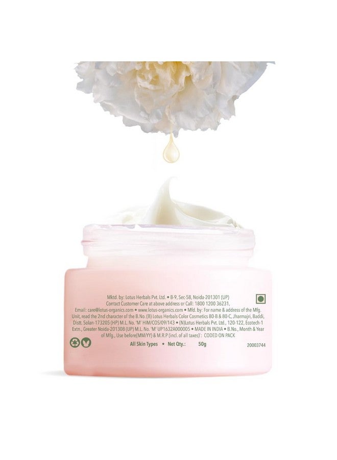 Lotus Organics+ Precious Brightening Night Cream | For Dark Spots, Blemishes & Pigmentation | Night Moisturiser | Sulphate & Paraben Free | All Skin Types | 50G  - Image 2