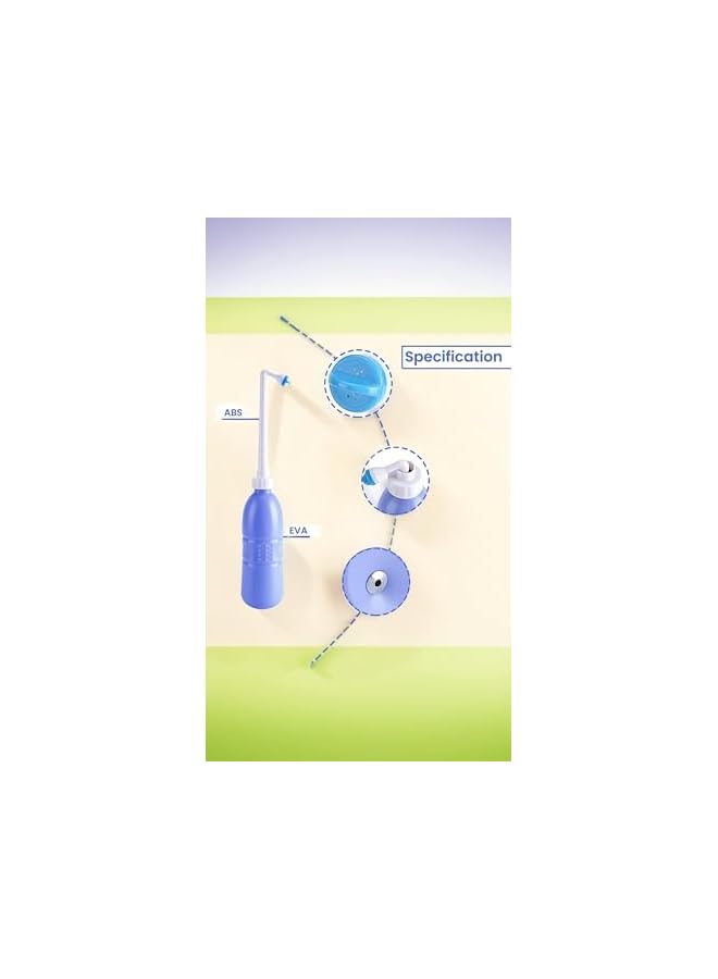 The Bros 2 Pcs 650ml Large Portable Shower Head Bidet Bottles - Handheld Travel Toilet Sprays, Biddet Spray for Traveling, Easy to Carry - Image 3