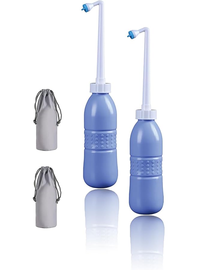 The Bros 2 Pcs 650ml Large Portable Shower Head Bidet Bottles - Handheld Travel Toilet Sprays, Biddet Spray for Traveling, Easy to Carry - Image 1