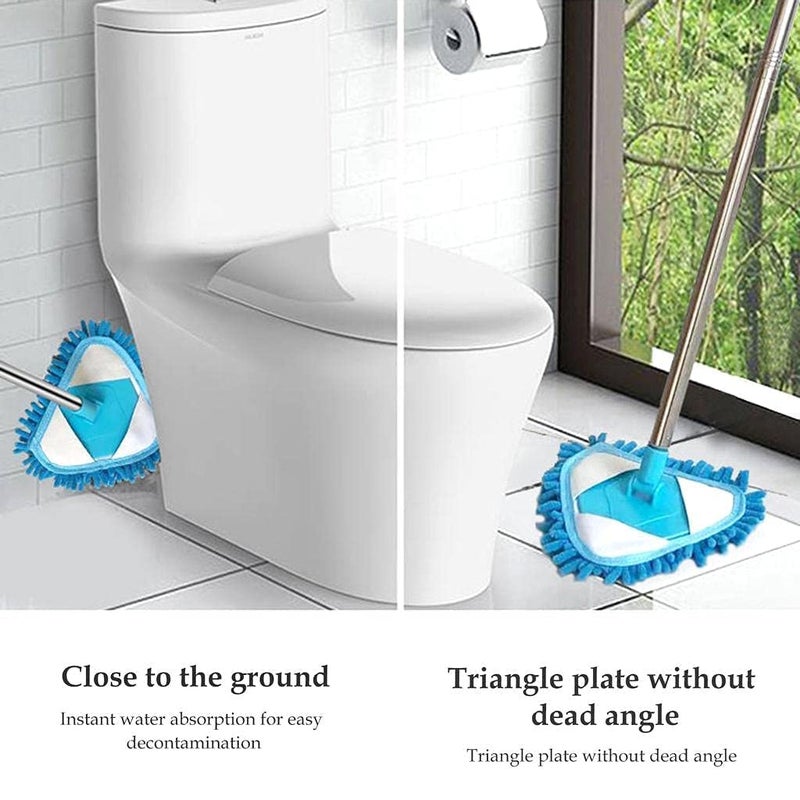 Cyrox Multipurpose Retractable 180 Degree Rotatable Brush with Long Lockable Rod Cleaning Triangle Dust Lazy Mop Movable Bead Corners Bathtub Toilet Ceiling Mirror Glass Cleaning Mop 1Pcs - Image 5