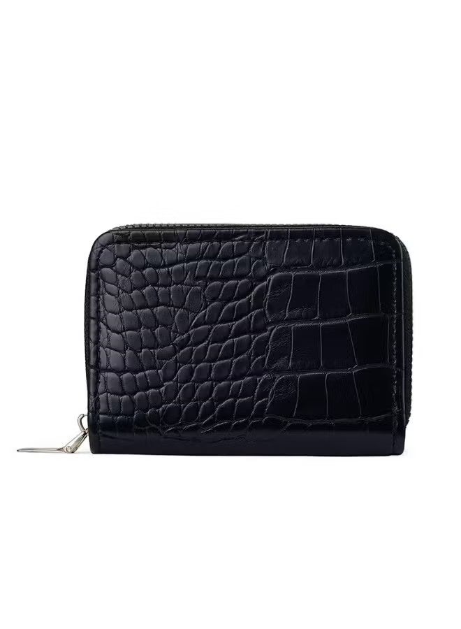 11-slot zipper folding card holder, anti-degaussing zipper, multi-function id coin purse - Image 5