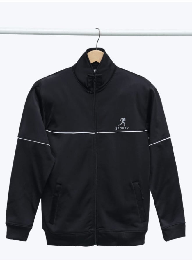 Sporty Essential Black Tracksuit Lightweight and Durable Black - Image 5