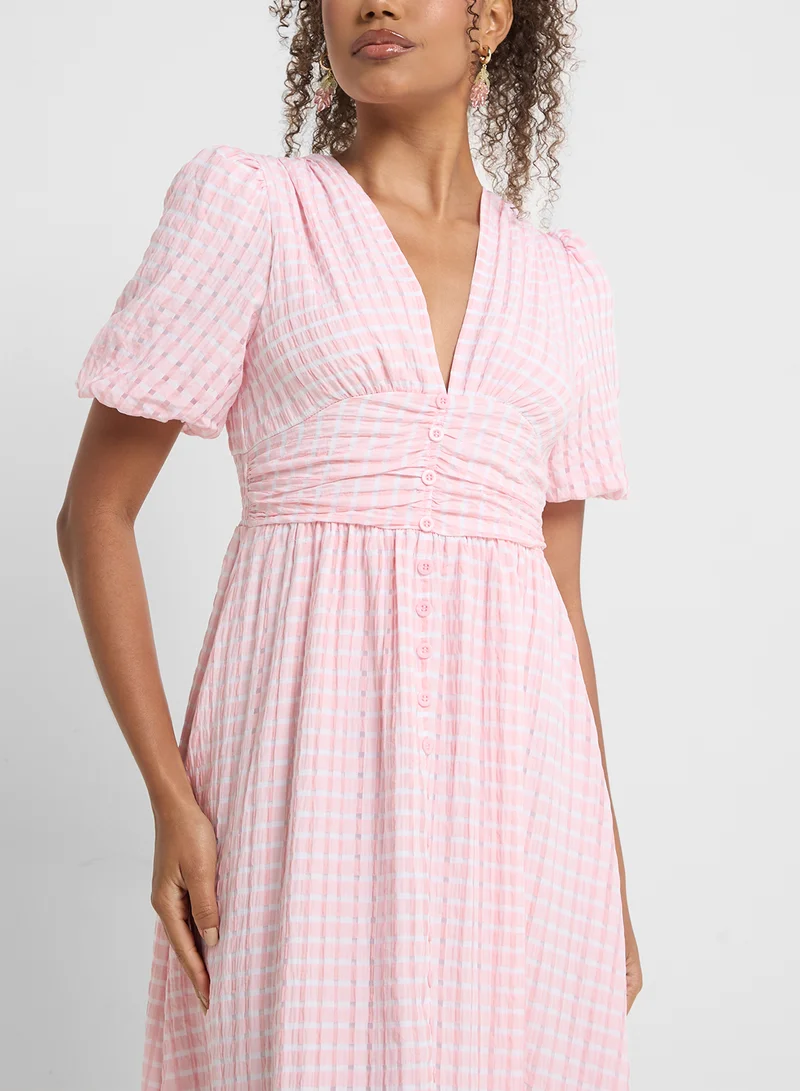 Ginger Gingham Midi Dress