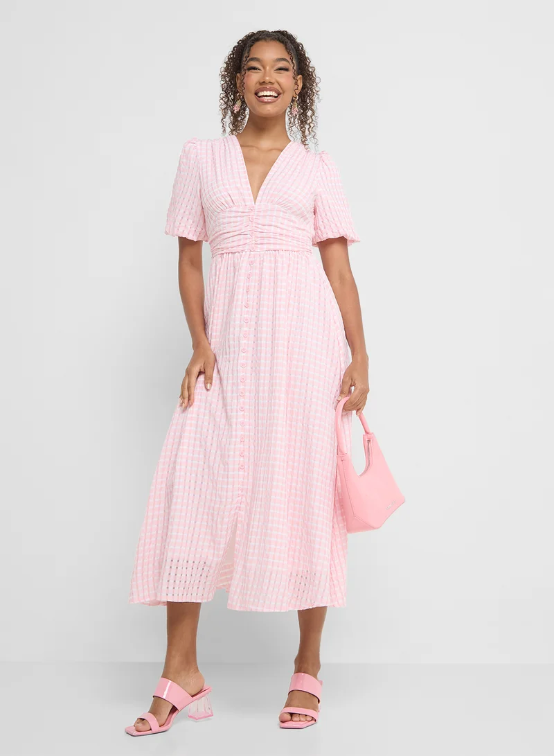 Ginger Gingham Midi Dress