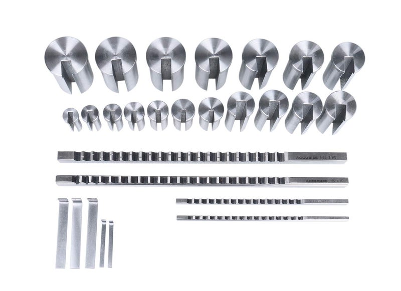 Accusize Industrial Tools No 10-10A Conbination H.S.S. Keyway Broach Sets in Fitted Box, 5100-0012 - Image 4