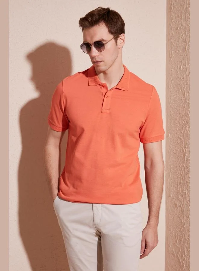 Buratti Cotton Regular Fit Buttoned Polo Collar T Shirt Men's Polo Collar T-Shirt 5902739