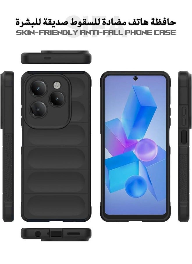 TEAM LUXURY - Infinix Hot 40/40 Pro Phone Case, Creative Soft Protective Case for Infinix Hot 40/40 Pro, Anti-Drop and Shockproof Skin Feel Case Cover for Infinix Hot 40/Infinix Hot 40 Pro, Black - Image 1
