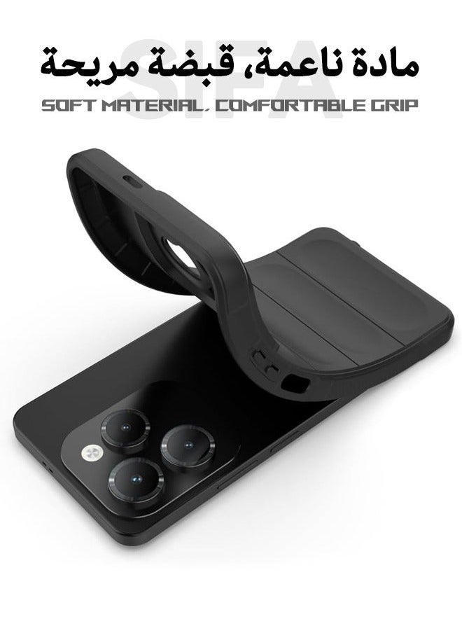 TEAM LUXURY - Infinix Hot 40/40 Pro Phone Case, Creative Soft Protective Case for Infinix Hot 40/40 Pro, Anti-Drop and Shockproof Skin Feel Case Cover for Infinix Hot 40/Infinix Hot 40 Pro, Black - Image 1