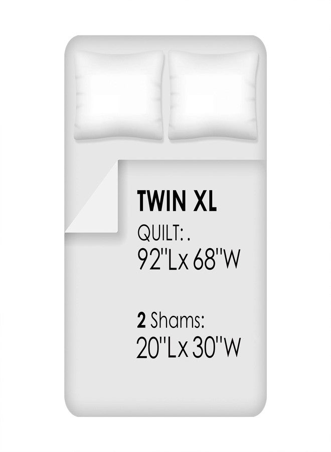 لافيش هوم طقم لحاف من ثلاث قطع - مقاس توين إكس إل وغطاءا وسادة - مصنوع من ألياف دقيقة مضادة للحساسية - مزين بمعالم ورموز الولايات الخمسين والنسر الأمريكي من إنتاج LHC - Image 2