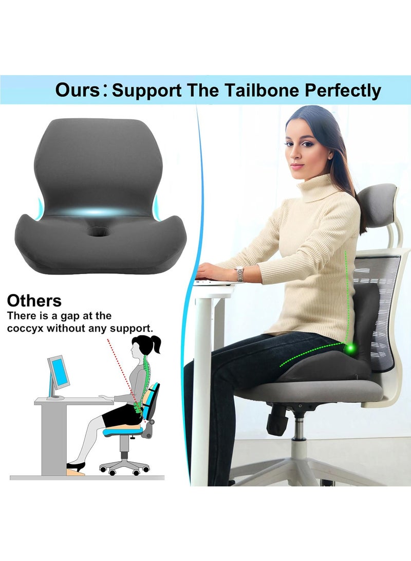 YelaJoy Pillows for Sitting,Donut Pillow for Tailbone Pain,Seat Cushion,Office Chair Cushions for Back and Butt Support,Lumbar Support Pillow for Gaming Computer Chair - Image 2