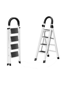 SUNRISE Folding 4 Step Ladder, Step Stool, Portable, Lightweight, Anti Slip Pedal, Handrail For Home Kitchen Office  - Image 4