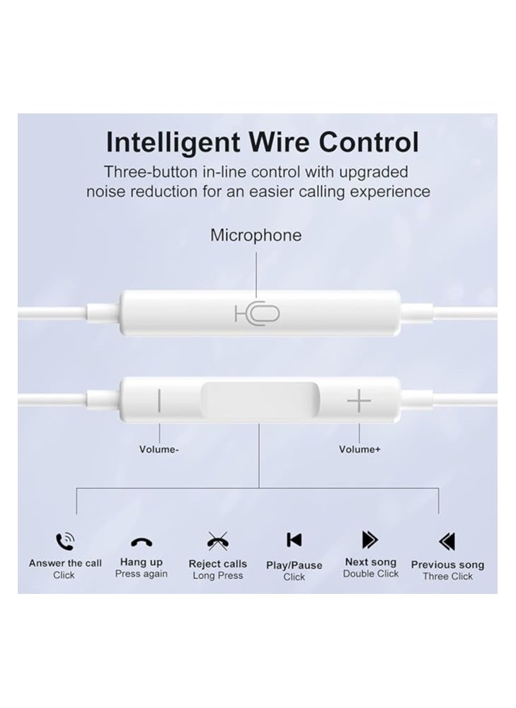OMAKSS - Headphones, with Lighting Earphones Wired Stereo Sound, Compatible with IOS 14/13/12/SE/11/XR/XS/X/7/7 Plus/8/8Plus - Image 1