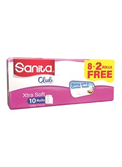 Sanita Club Xtra Soft Toilet Paper Rolls, 200 Sheets, 10'S 