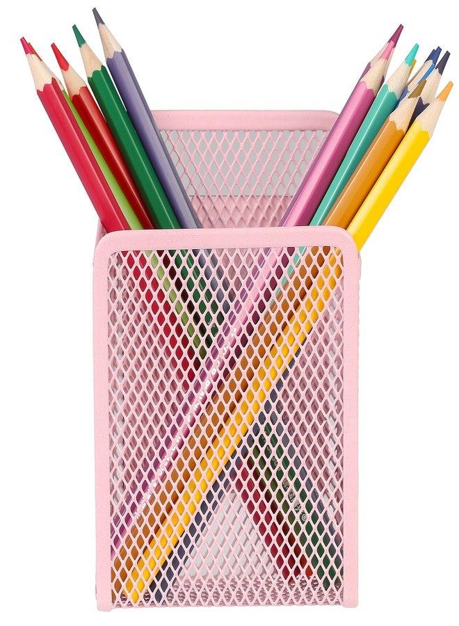 zeyce Magnetic Pencil Holder - Extra Strong Magnets Mesh Marker Holder Perfect for Whiteboard, Refrigerator and Locker Accessories (1 Pack Blush,Mesh, 1 Basket) - Image 3