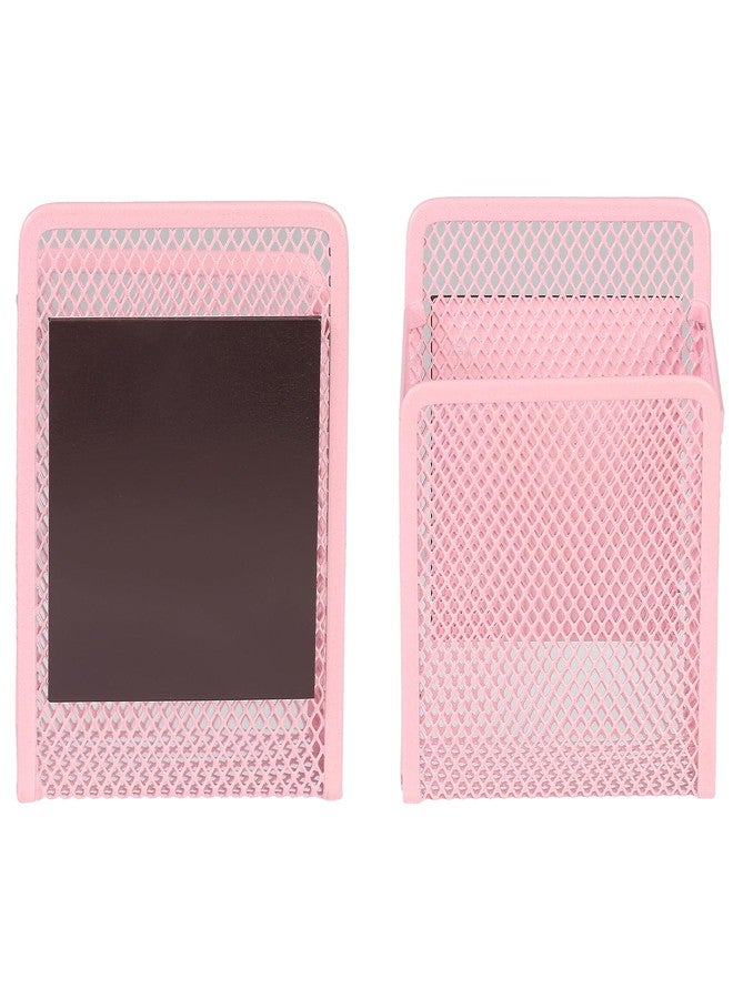 zeyce Magnetic Pencil Holder - Extra Strong Magnets Mesh Marker Holder Perfect for Whiteboard, Refrigerator and Locker Accessories (1 Pack Blush,Mesh, 1 Basket) - Image 4