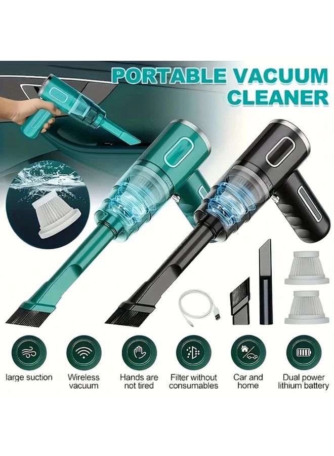 Upgraded Black Portable Cordless Handheld Vacuum Cleaner Strong Suction For Car Home Office - Image 1