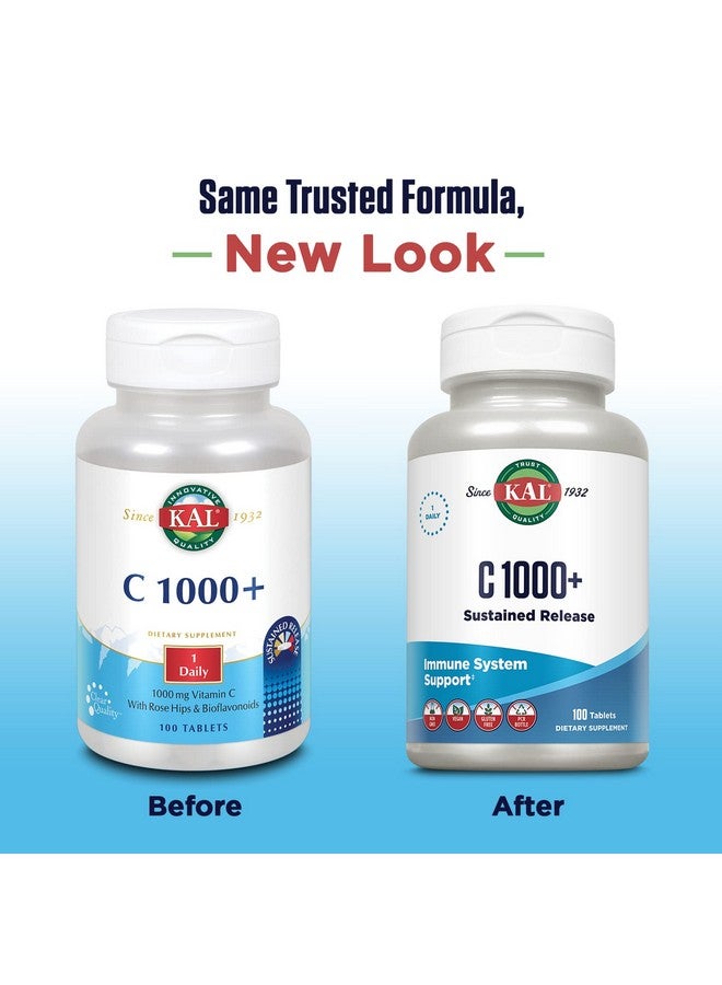 KAL C-1000 Plus Sustained Release Tablets, 1000 mg, 100 Count - Image 2