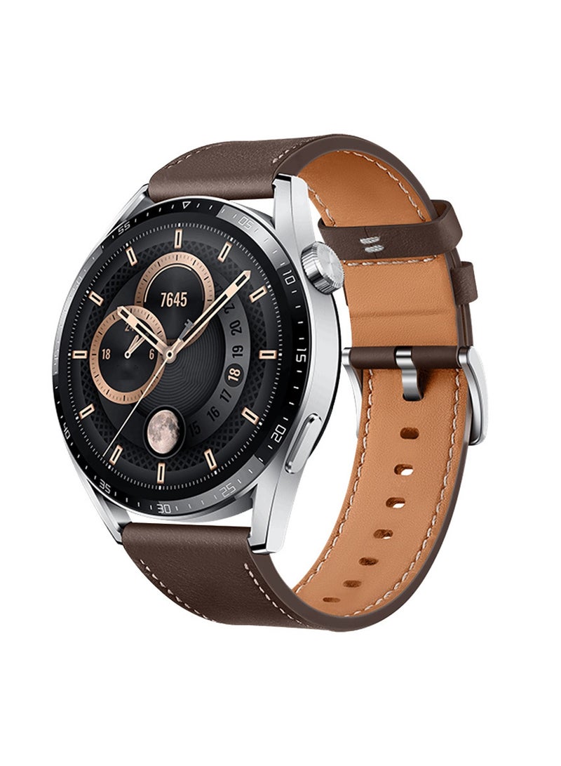 22mm Bands Compatible With Huawei Watch GT 3 Pro /GT2 Pro/GT3 46mm/GT 4/Watch 4 /GT2e 46mm/GT2 46mm/Watch 2 Classic With Quick Release Leather Skin Friendly With Comfortable For Men Women - Image 1