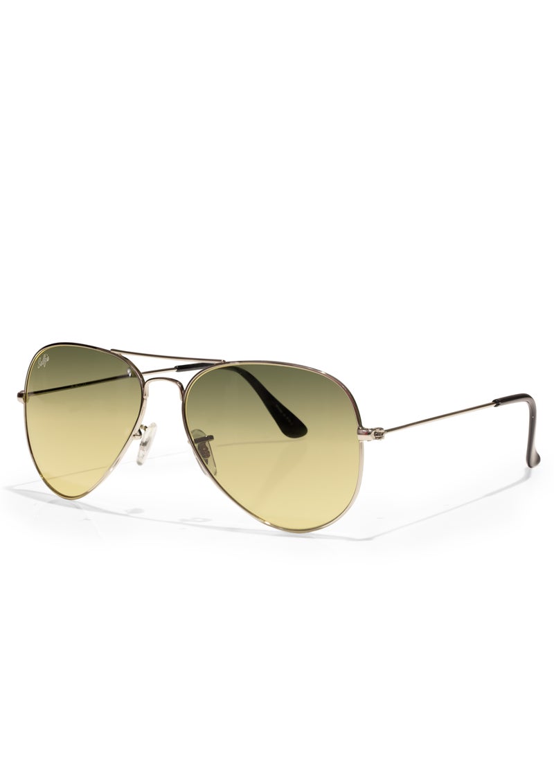 selfie Selfie Aviator Green Silver Metal Frame with  Sunglasses, SE3025-026  - Image 3