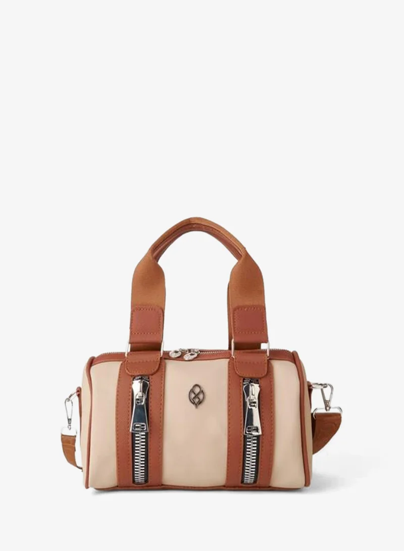 Women's Vizon Taba Cylinder Lily Zipper Closure Column Strap Hand, Arm, and Shoulder Bag.