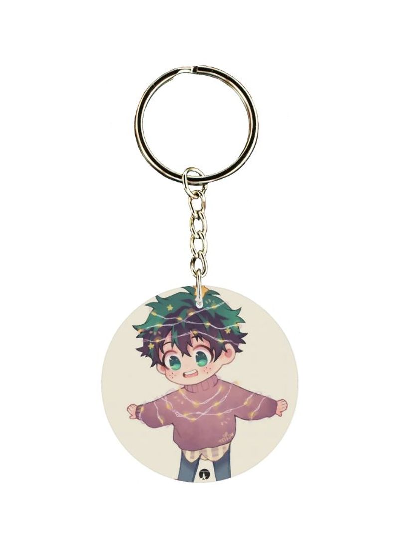 Boy Printed Double Sided Keychain