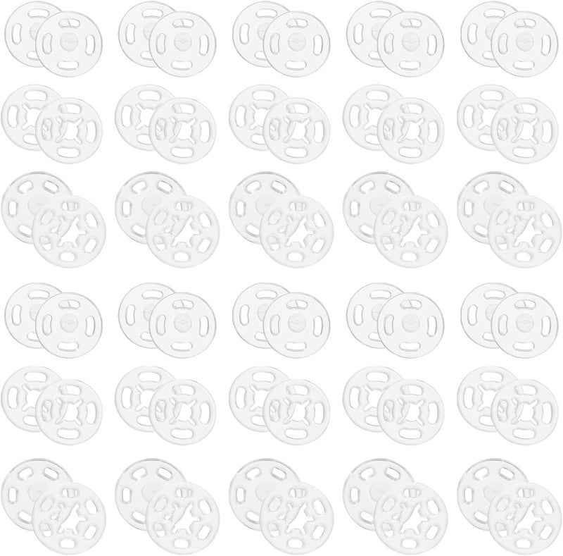 BUTIFULSIC Invisible Snap Fastener Buttons 7mm-15mm Plastic Sewing Snap Button Set 60pcs for Clothes Shirt Safety Garment Sewing Accessories - Image 1