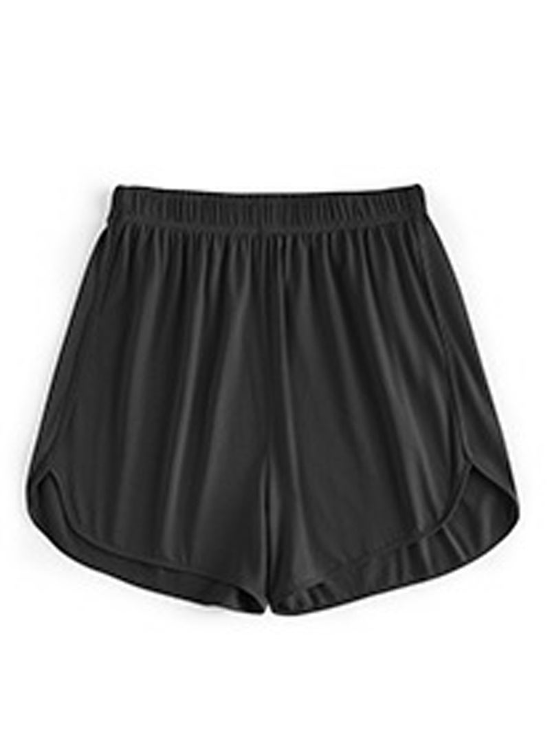 Loquat Women's Skin-Friendly Pajamas Shorts Loose Bottoms Sleep Pants Loungewear Black  - Image 2