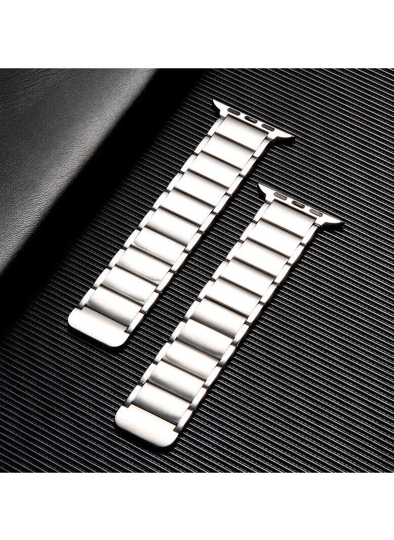 MOCOM Magnetic Metal Loop Strap Stainless Steel Band with Magnetic Closure for Apple Watch 49mm 45mm 44mm 42mm Black  - Image 5
