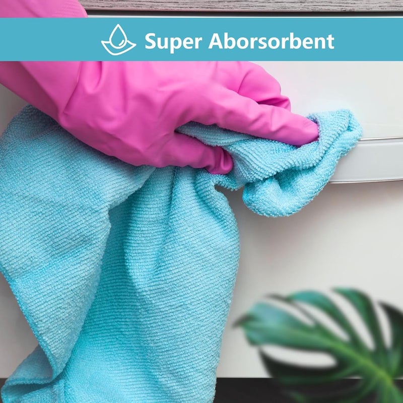 AIDEA Microfibre Cleaning Cloths 8 Pack - Reusable Lint Free Dish Towels - Image 3
