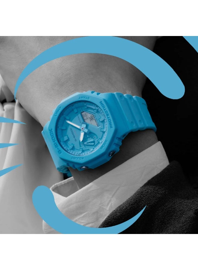 Casio G-Shock Analog-Digital Wrist Watch Light Blue - Image 5