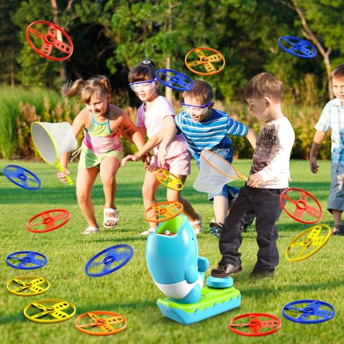 WATUDOU 29 PCS Flying Disc Launcher Outdoor Indoor Game Toys Gifts for 3 4 5 6 Year Old Kids Outdoor Outside Game Toys for Kids Boys Ages 35 48 Ideal 3 4 5 6 Year Old Boys Birthday Gifts - Image 5