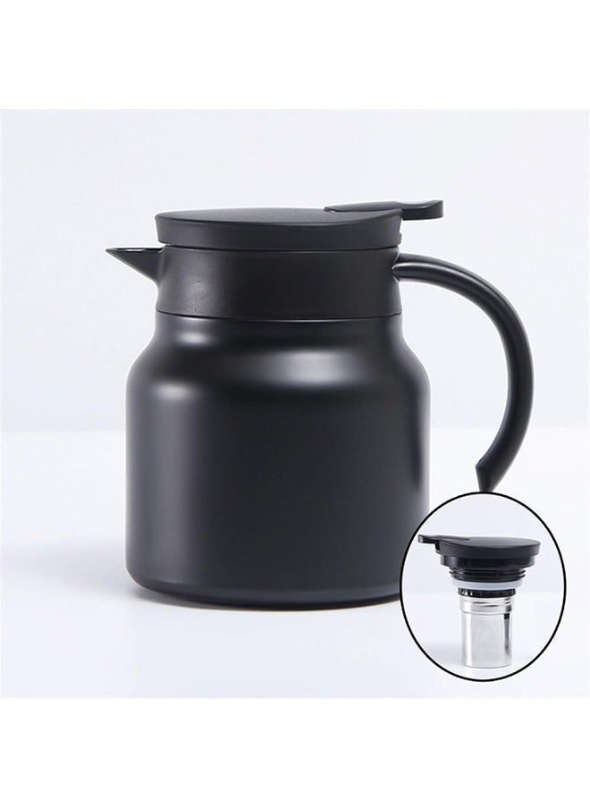 Generic - Thermal Teapot Coffee, Stainless Steel Insulated Vacuum Thermos Coffee Carafe For Keeping Hot/Cold, Tea, Water, Beverage Dispenser, Black,27oz 800ml - Image 1