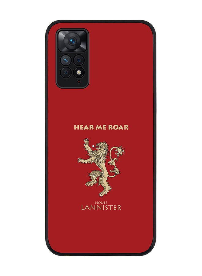 Stylizedd Rugged Black edge case for Redmi Note 11 4G/Redmi Note 11S Slim fit Soft Case Flexible Rubber Edges Anti Drop TPU Gel Thin Cover - GOT House Lannister - Image 1