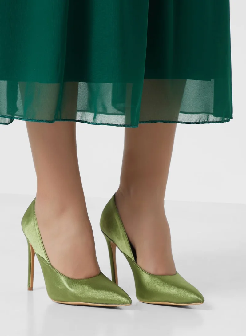 Khizana Satin Pointed Pump