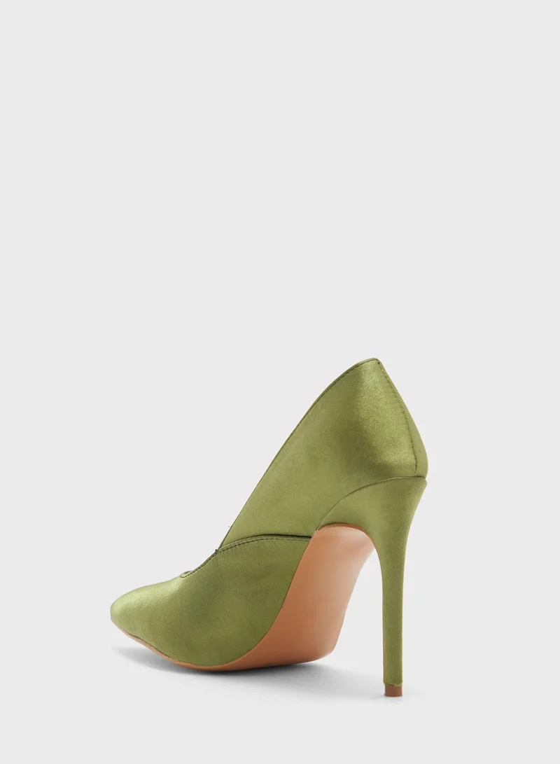 Khizana Satin Pointed Pump