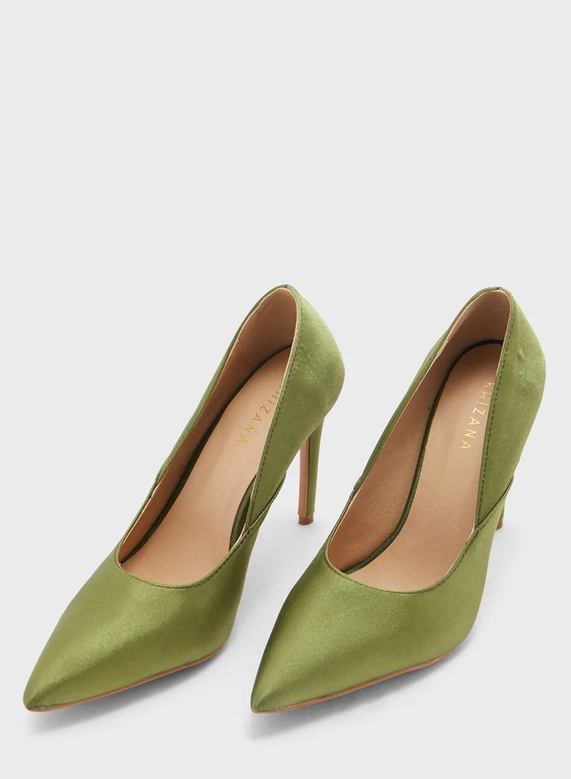 Khizana Satin Pointed Pump